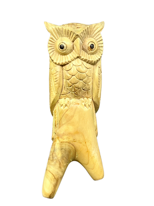 Hand Carved Owl Kuripe