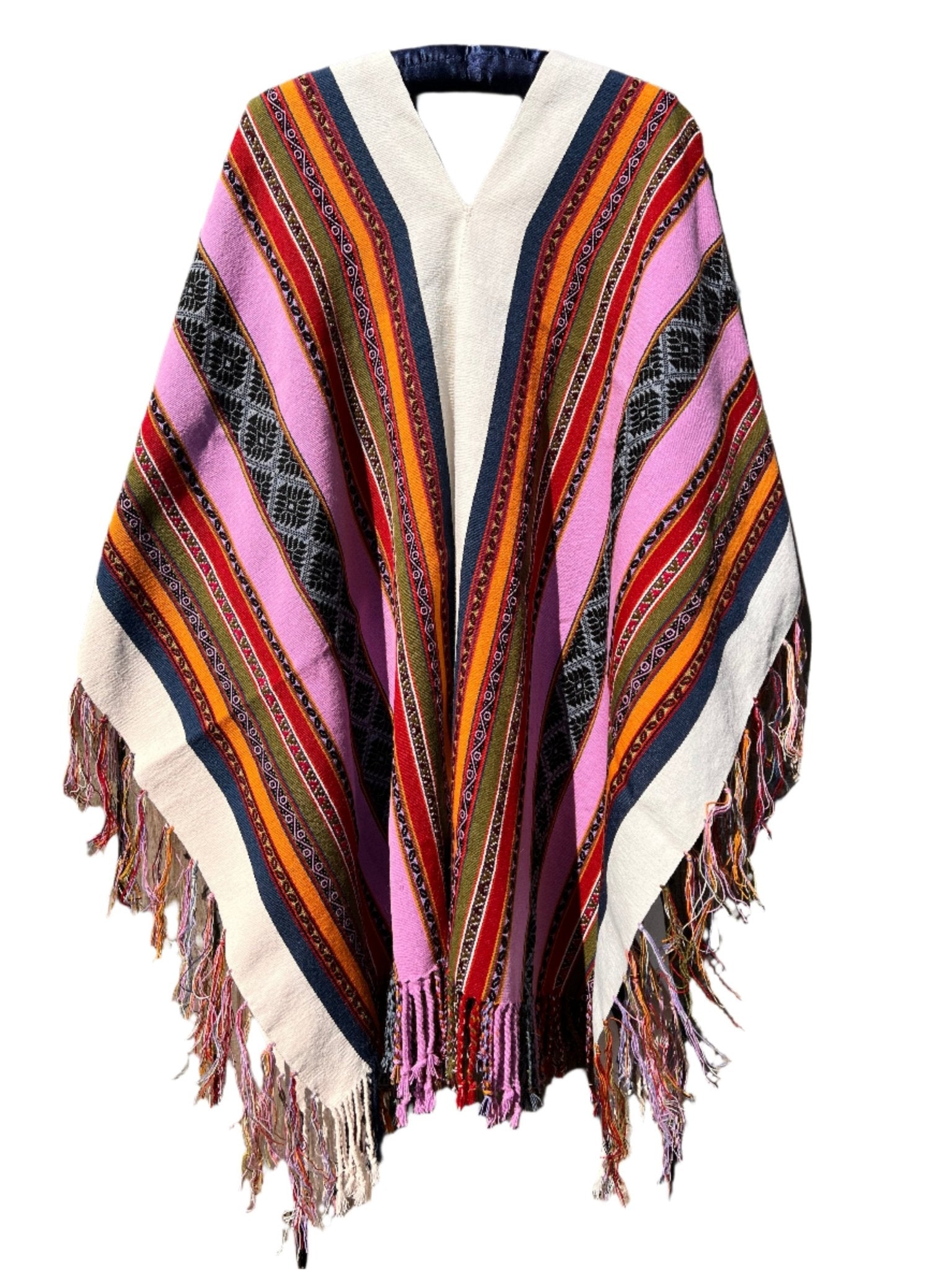 Alpaca Handwoven Colorful Ponchos - Katukina.US KAT6070