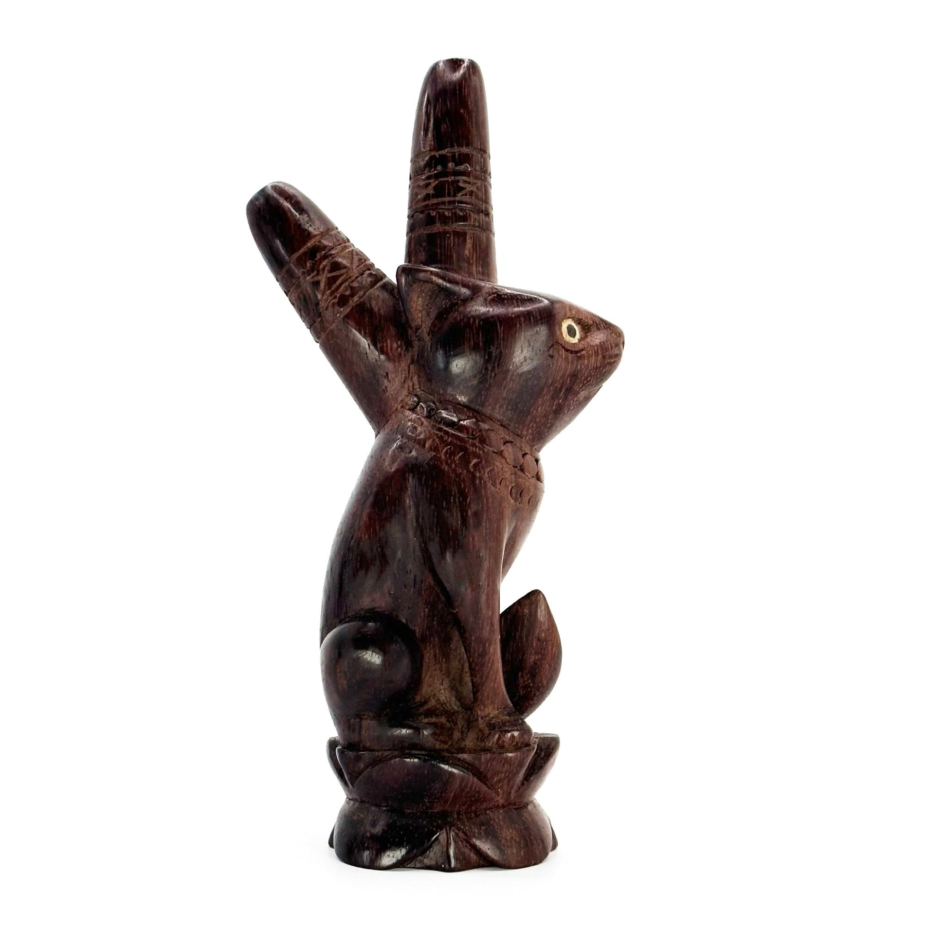 Hand Carved Bastet Kuripe - Katukina KAT1992