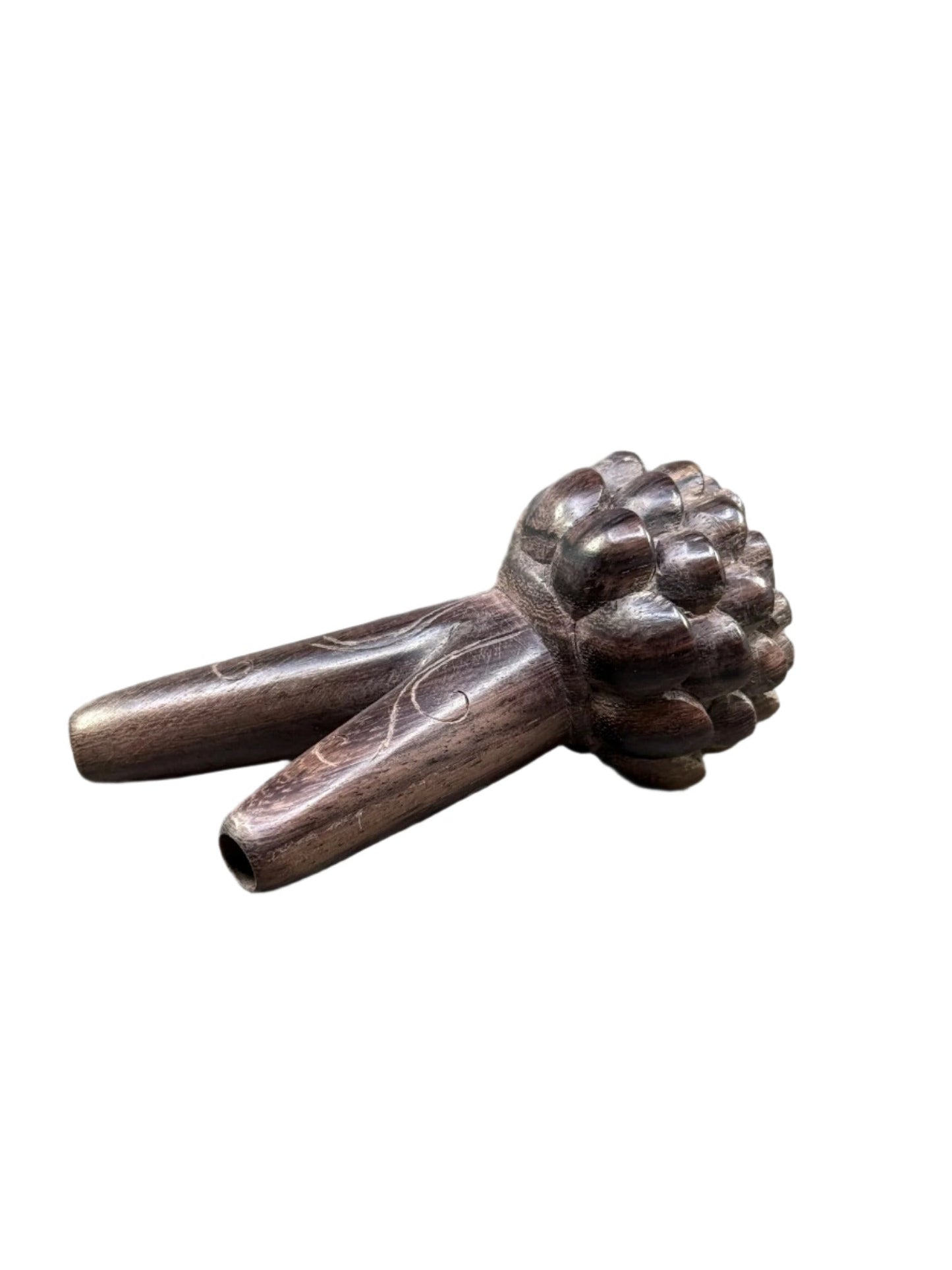 Hand Carved Blooming Flower Kuripe - Katukina.US KAT6227