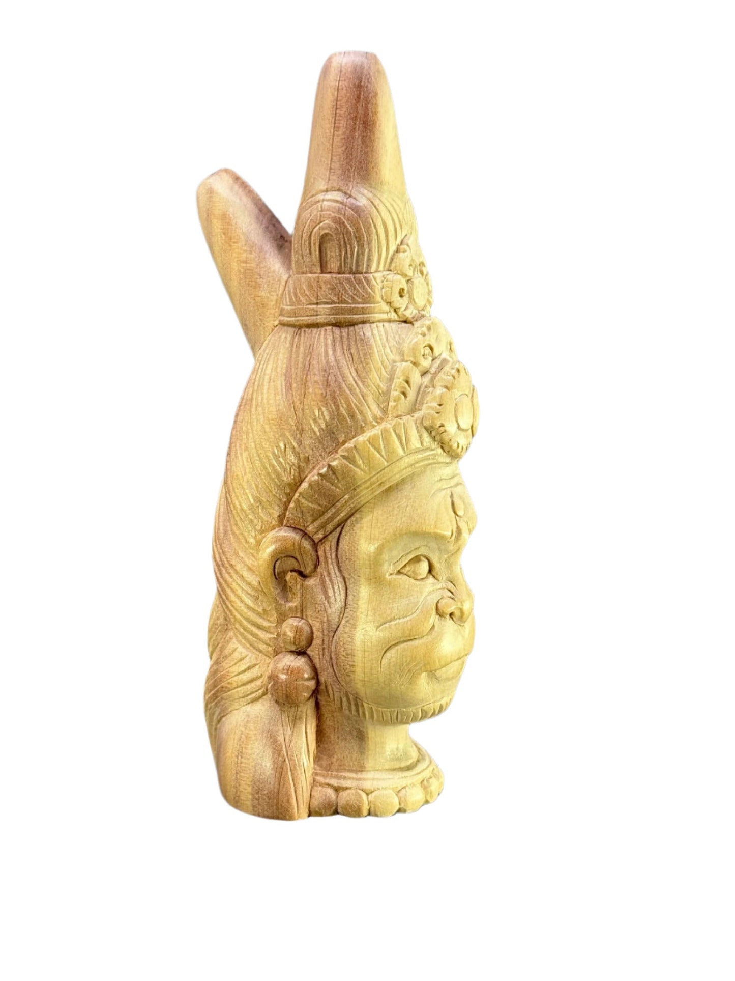 Hand Carved Courageous Hanuman Kuripe - Katukina.US KAT6234