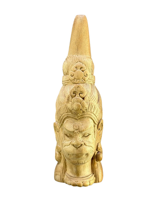 Hand Carved Courageous Hanuman Kuripe - Katukina.US KAT6235