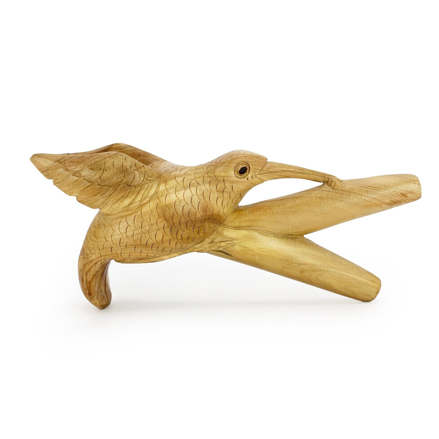 Hand Carved Hummingbird Kuripe - Katukina KAT1998