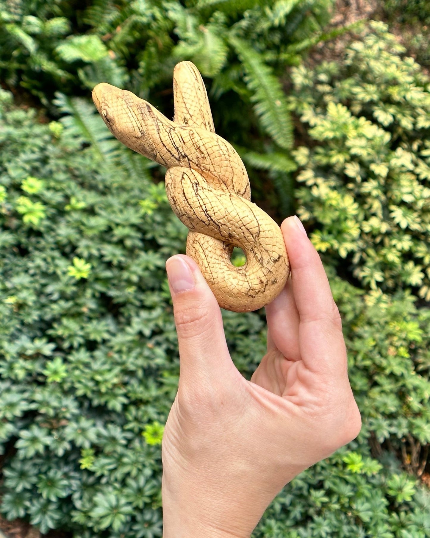 Hand Carved Infinity Snake Kuripe - Katukina KAT1994