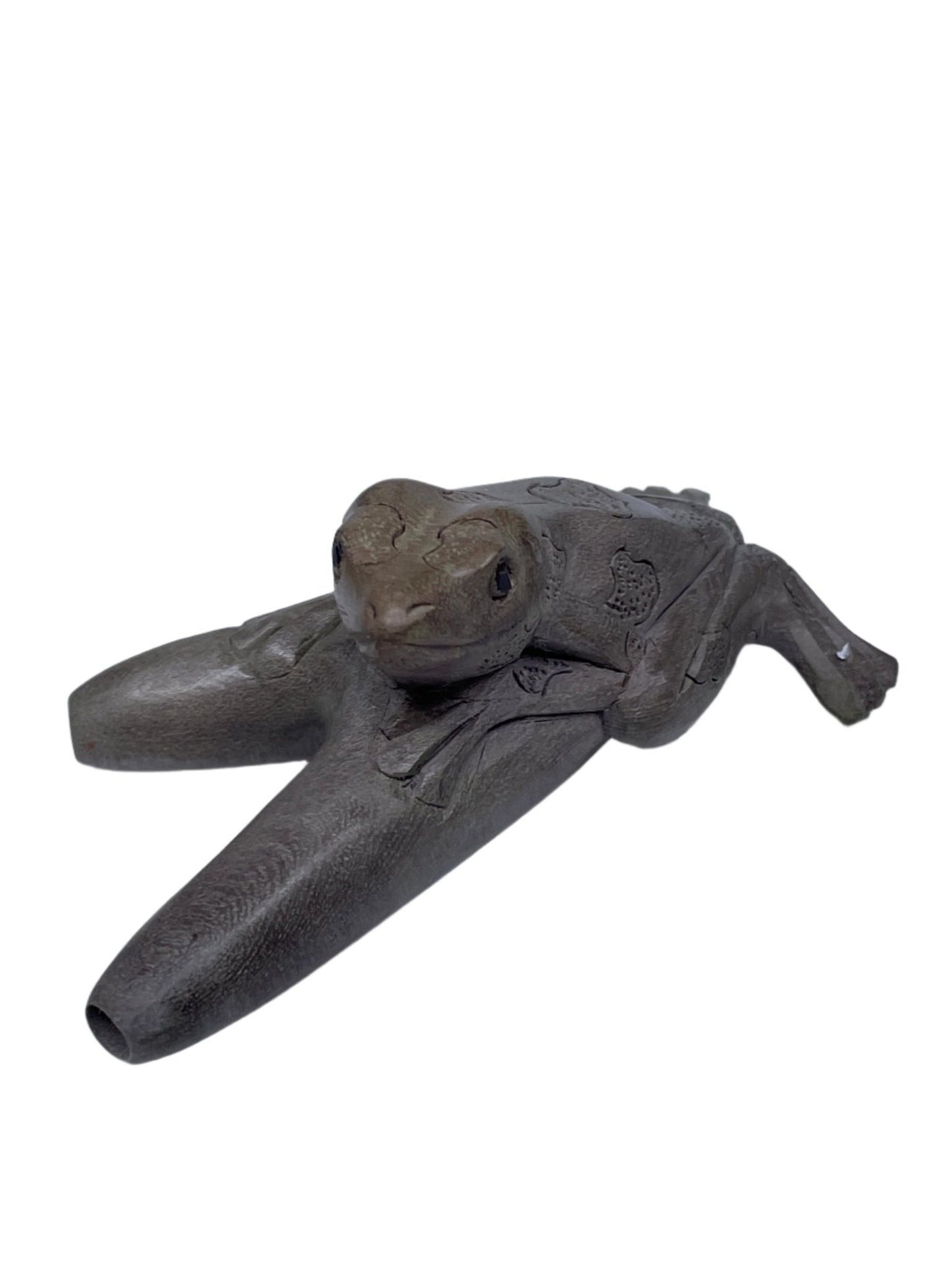 Hand Carved Kambo Frog Kuripe - Katukina.US KAT6014