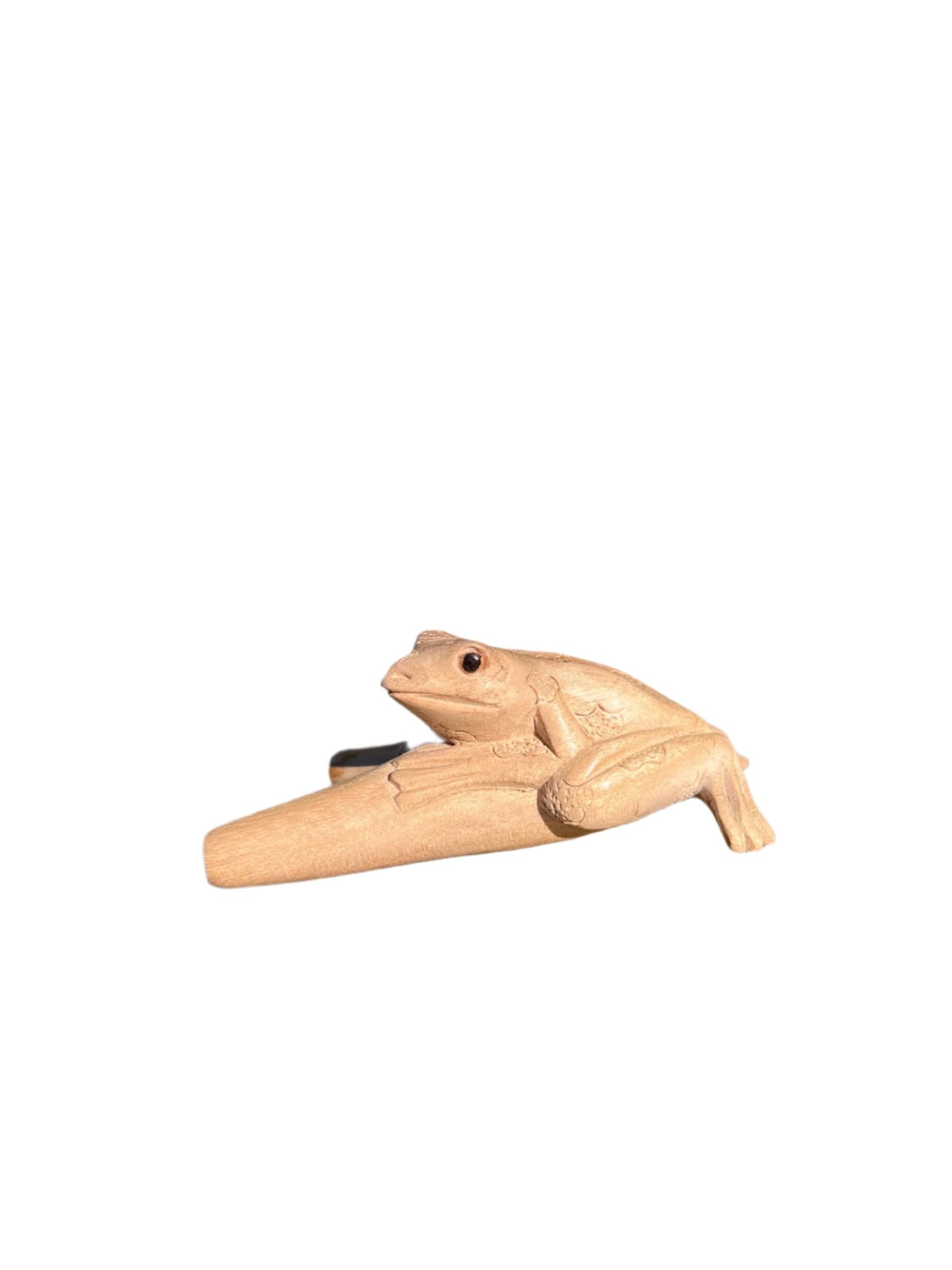 Hand Carved Kambo Frog Kuripe - Katukina.US KAT6161