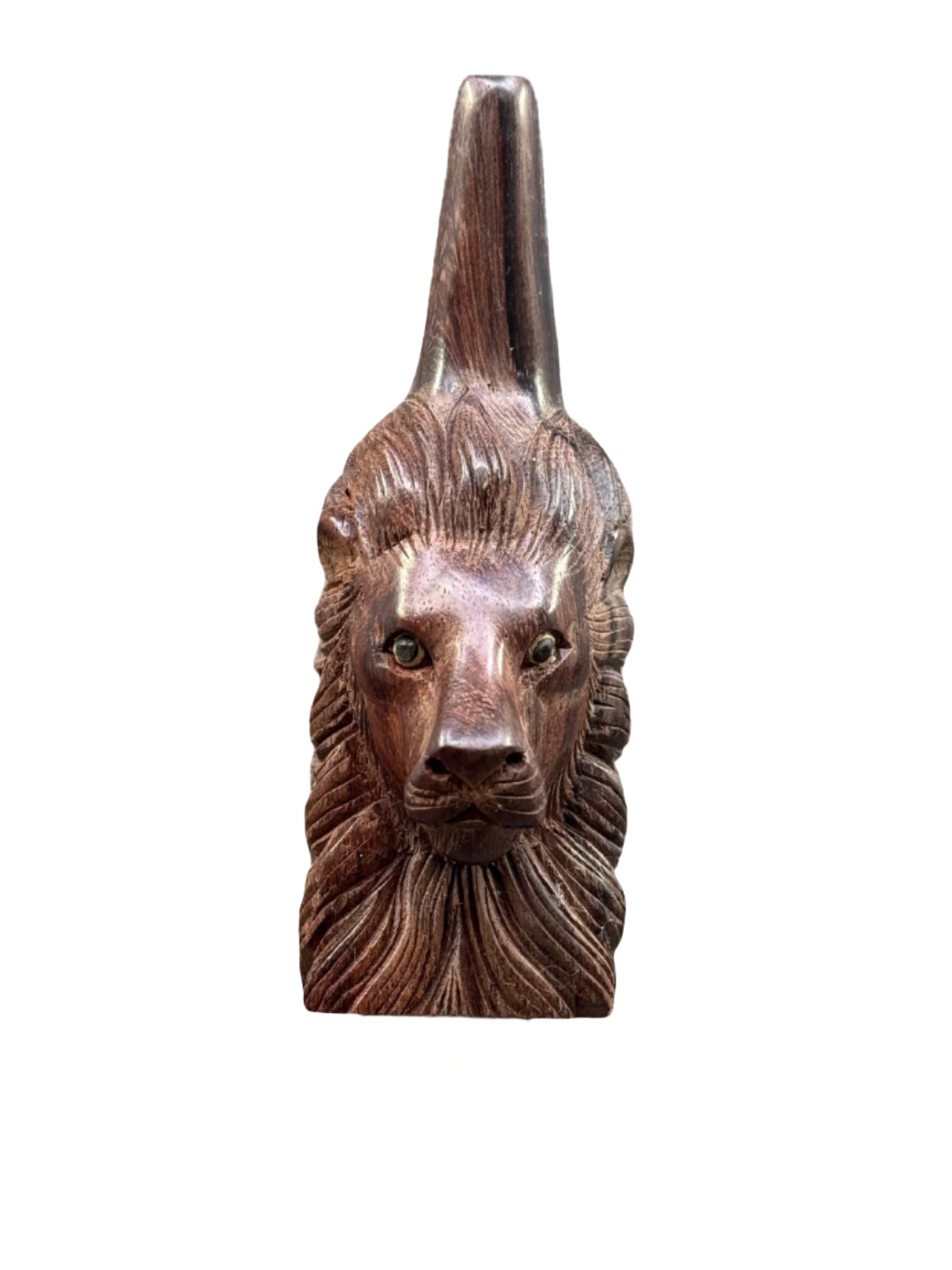 Hand Carved Lion Kuripe - Katukina.US KAT6225