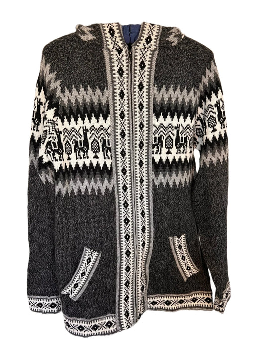 Zip - Up Peruvian Llama Cardigan ~ Men's - Katukina.US KAT6092