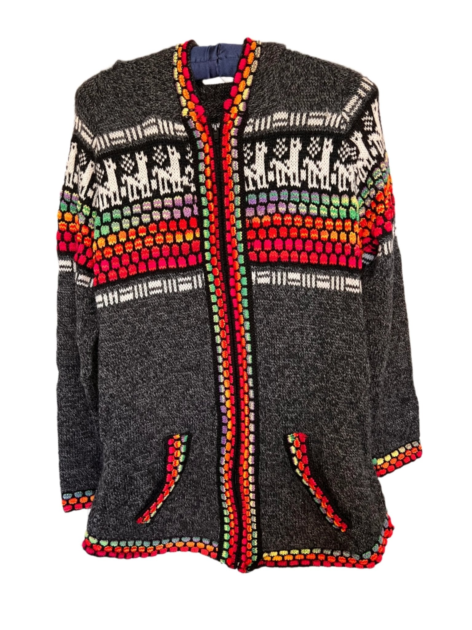 Zip - Up Peruvian Llama Cardigan ~ Women's - Katukina.US KAT6101