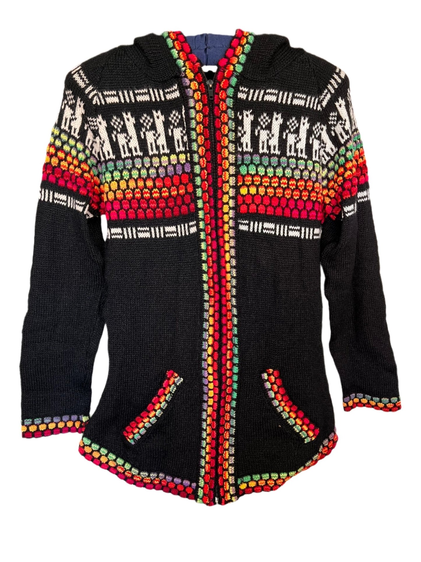 Zip - Up Peruvian Llama Cardigan ~ Women's - Katukina.US KAT6102